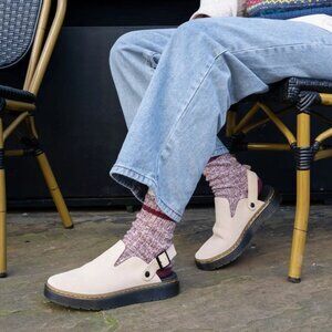 Dr. Martens Carlson Slingback Mules in Warm Sand Eh Suede Size W7/ M6